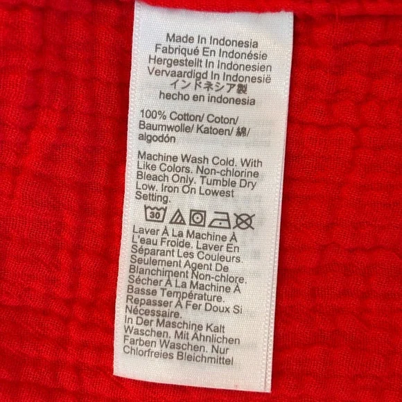 J. Crew Red Button-Up Shirt - Picture 7 of 7